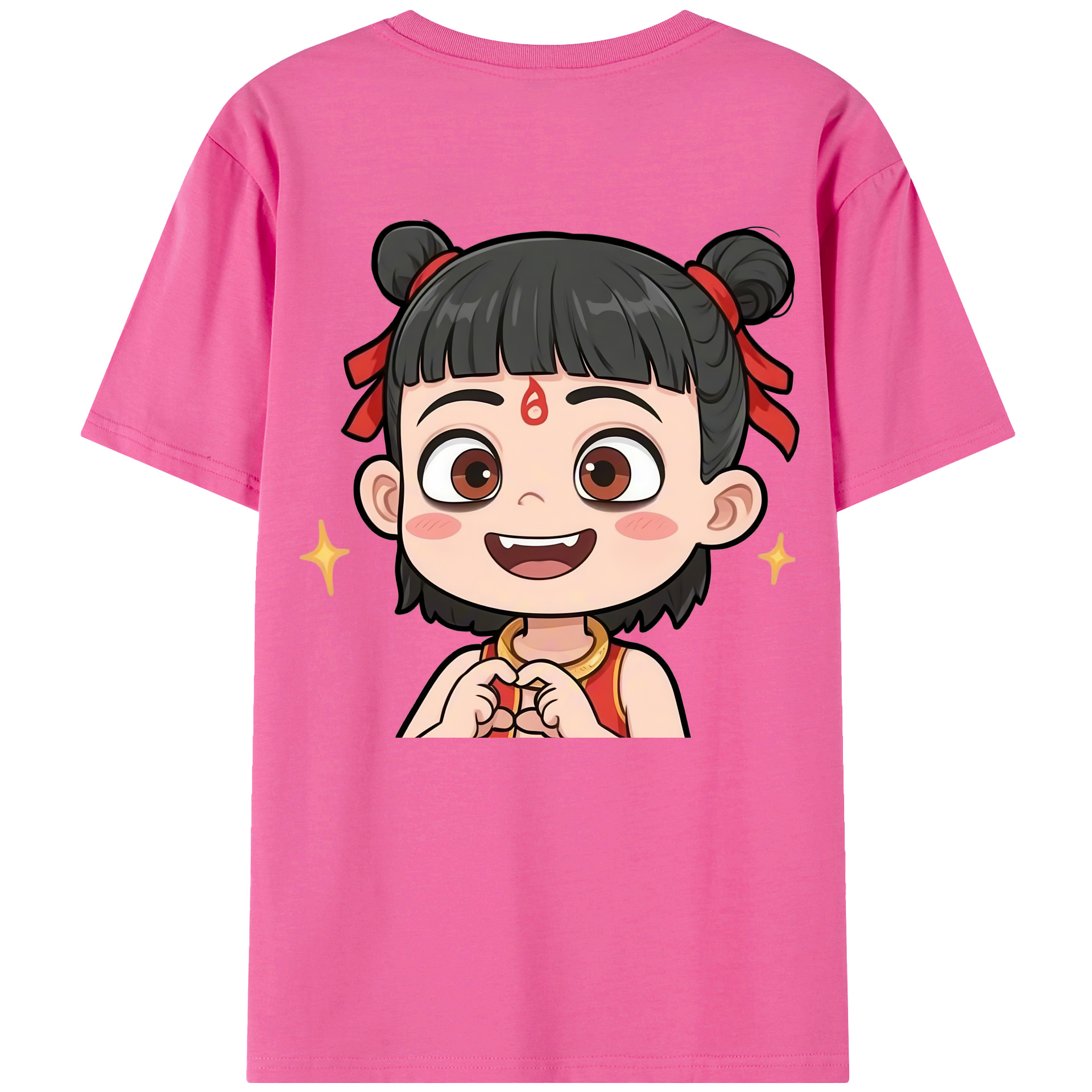 （画像用） Ne Zha 2 ナタ 魔童の大暴れ レディース半袖Tシャツ(バックプリント)